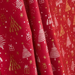 Red Christmas Print Poplin - Ribes y Casals