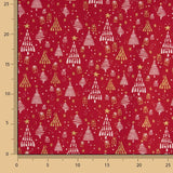 Red Christmas Print Poplin - Ribes y Casals