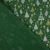 Green Christmas Forest Printed Poplin - Ribes y Casals