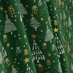 Green Christmas Forest Printed Poplin - Ribes y Casals