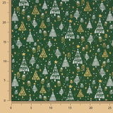 Green Christmas Forest Printed Poplin - Ribes y Casals