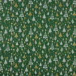 Green Christmas Forest Printed Poplin - Ribes y Casals