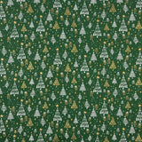 Green Christmas Forest Printed Poplin - Ribes y Casals