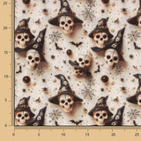 Halloween skull printed poplin - Ribes y Casals