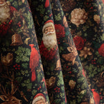 Christmas-themed printed poplin featuring Father Christmas and cardinals - Ribes y Casals