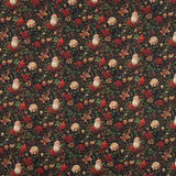 Christmas-themed printed poplin featuring Father Christmas and cardinals - Ribes y Casals