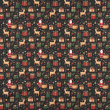 Christmas-Printed Poplin: Father Christmas and Reindeer - Ribes y Casals