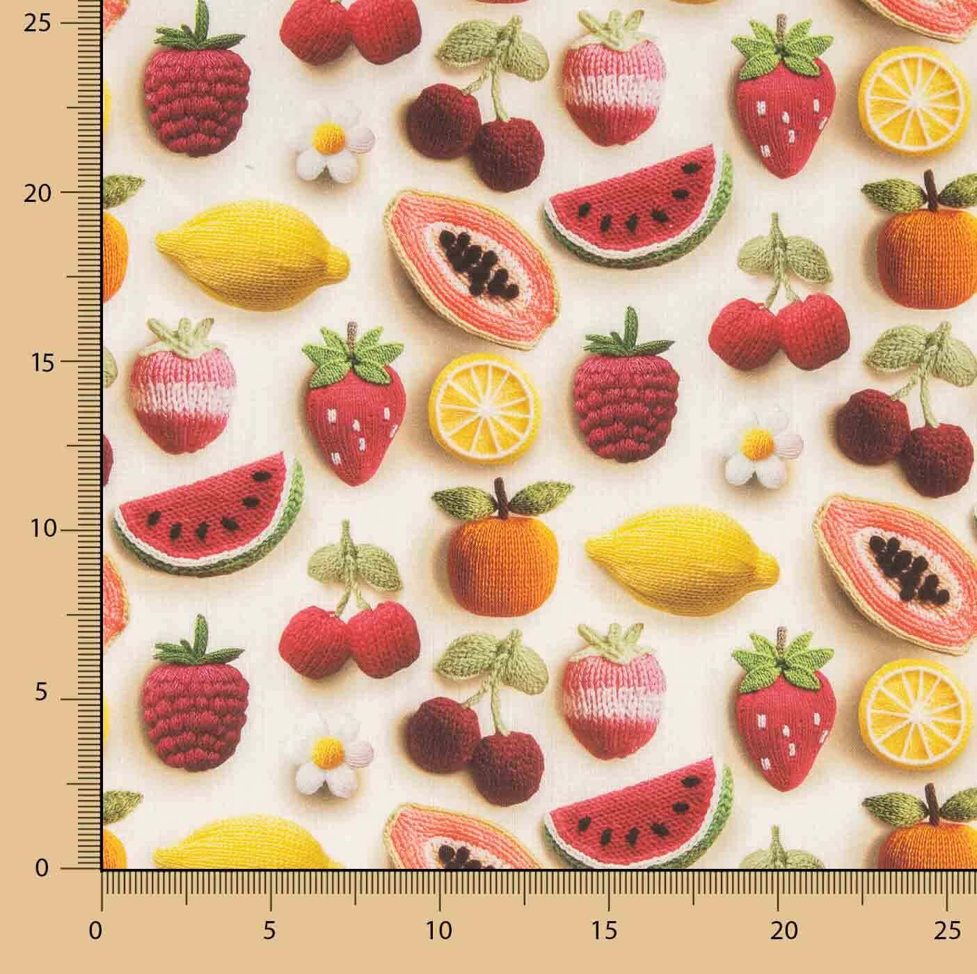 Cretona Cotton Printed with Gourmet Fruits - Ribes y Casals