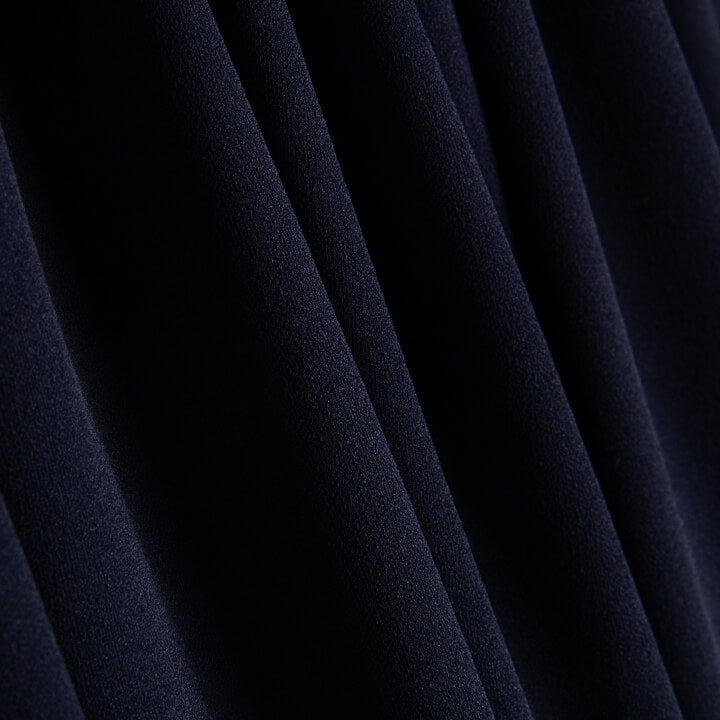 New Navy Blue Neoprene Crepe Top - Ribes y Casals