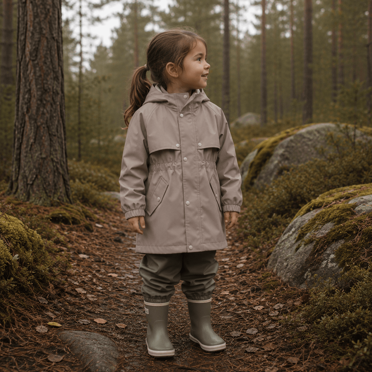 Stone Grey Waterproof Knit Top - Ribes y Casals