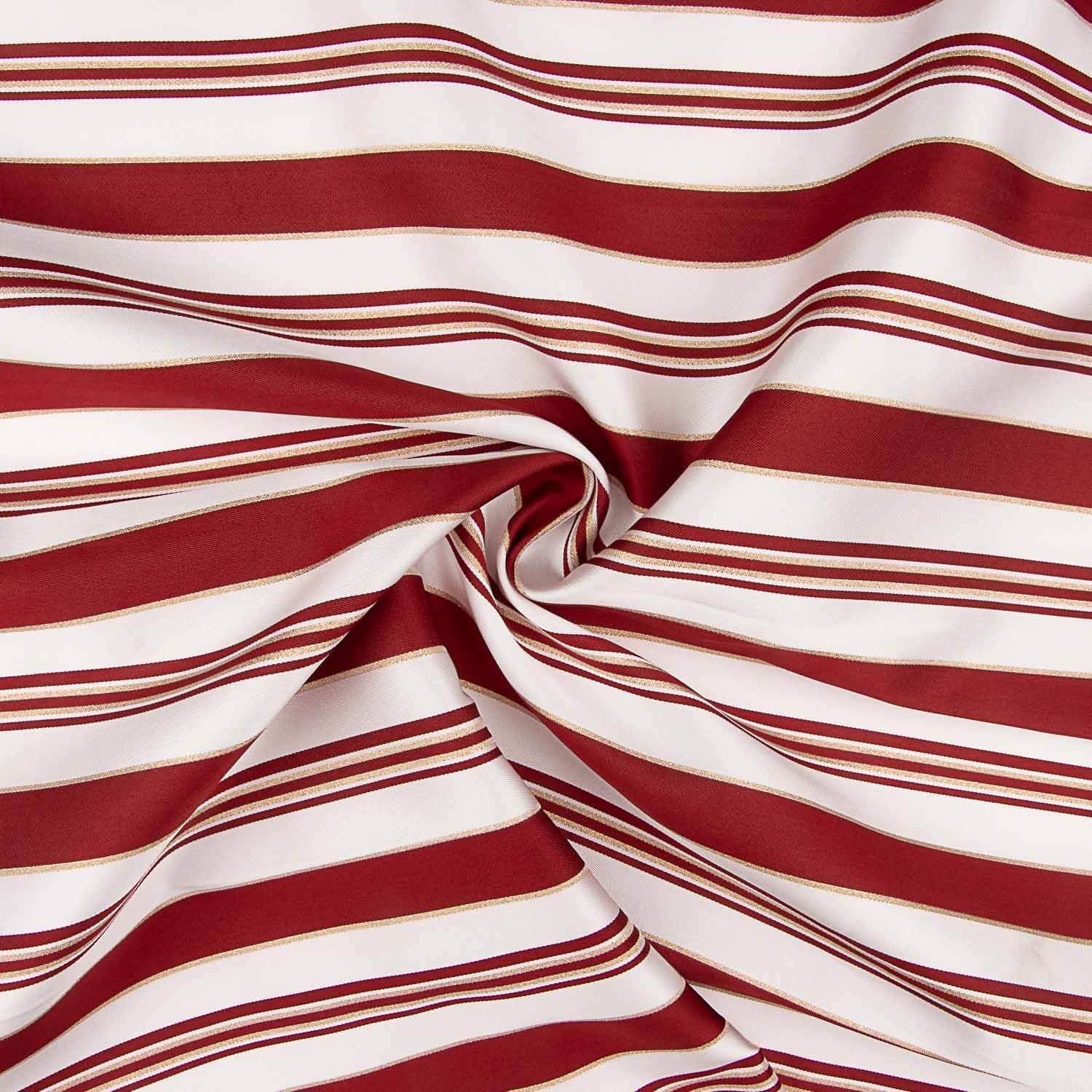 Plain polyester with burgundy and gold lurex stripes - Ribes y Casals