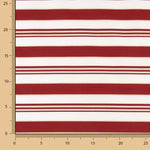 Plain polyester with burgundy and gold lurex stripes - Ribes y Casals
