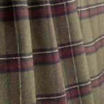 Cotton canvas with linen fabric effect, Highlands Green Khaki checks - Ribes y Casals