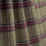 Cotton canvas with linen fabric effect, Highlands Green Khaki checks - Ribes y Casals