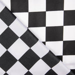 Black and White Checkered Carnival Satin - Ribes y Casals