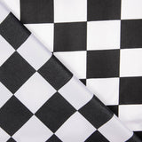 Black and White Checkered Carnival Satin - Ribes y Casals