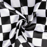Black and White Checkered Carnival Satin - Ribes y Casals