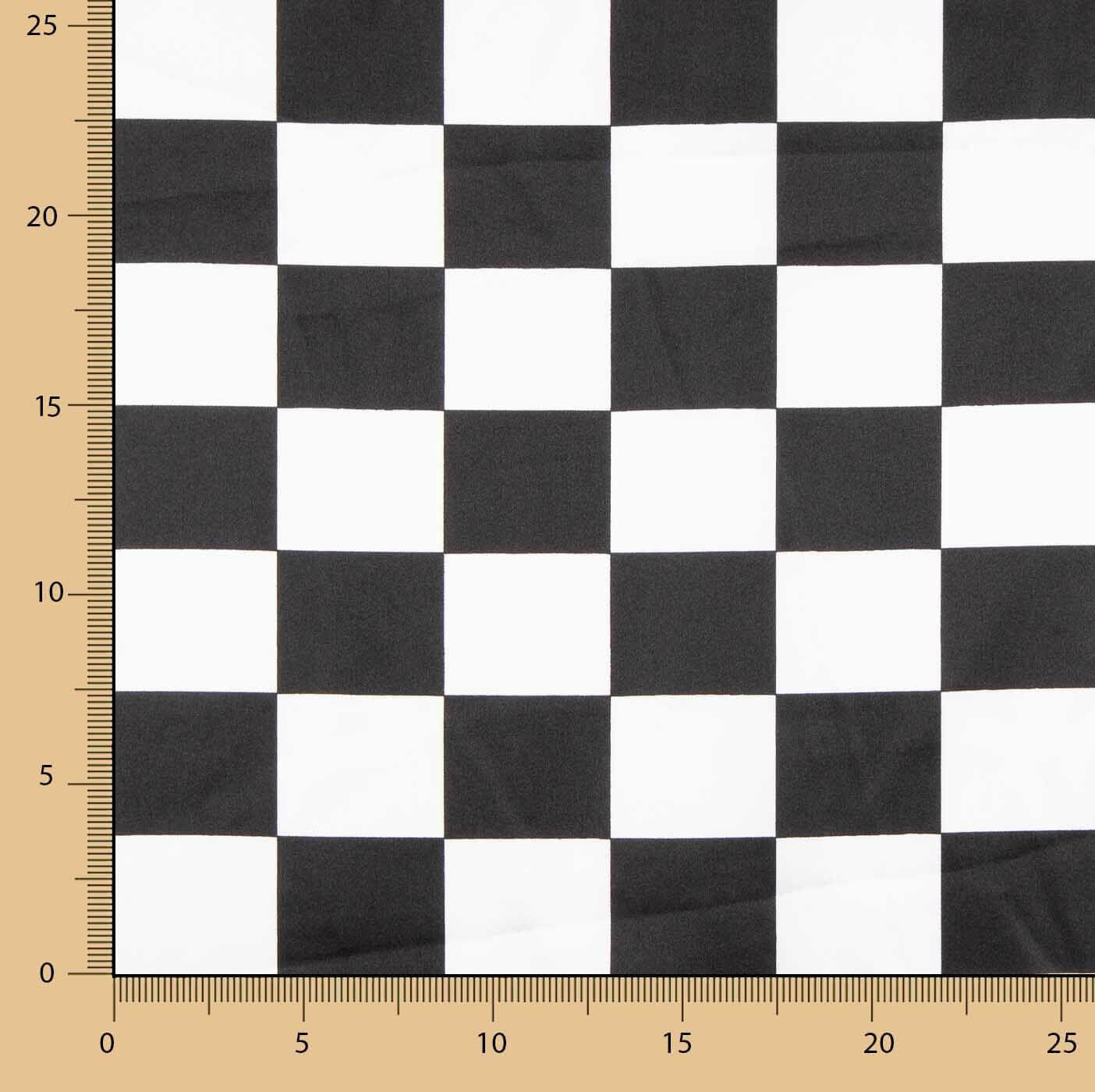 Black and White Checkered Carnival Satin - Ribes y Casals