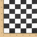 Black and White Checkered Carnival Satin - Ribes y Casals