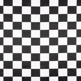 Black and White Checkered Carnival Satin - Ribes y Casals