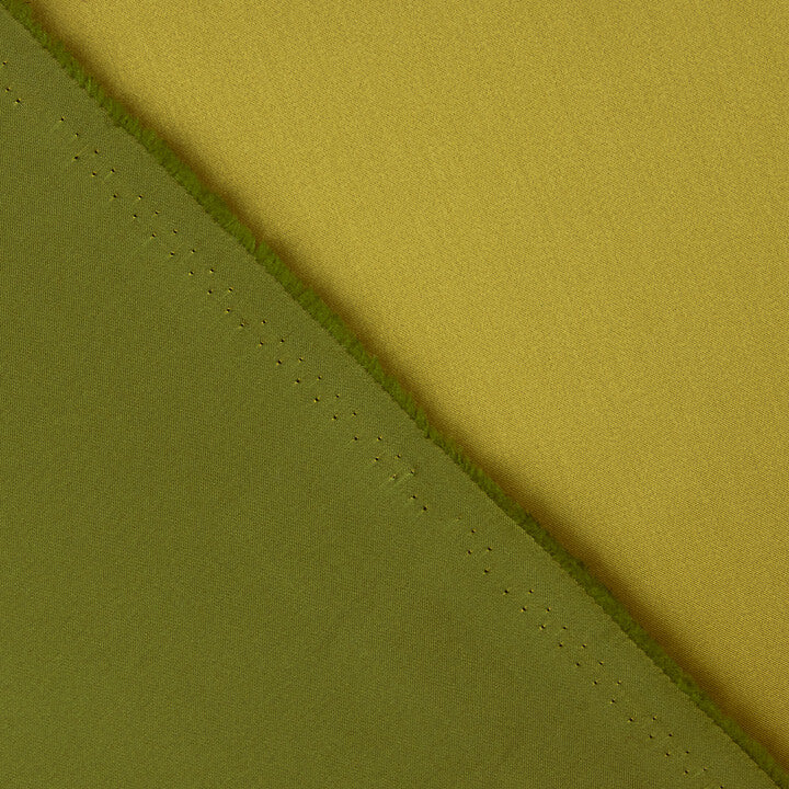 Reversible Mikado Satin in Old Gold and Olive Green - Ribes y Casals