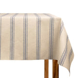 Resin-coated, stain-resistant, blue stripes on natural background - Ribes y Casals