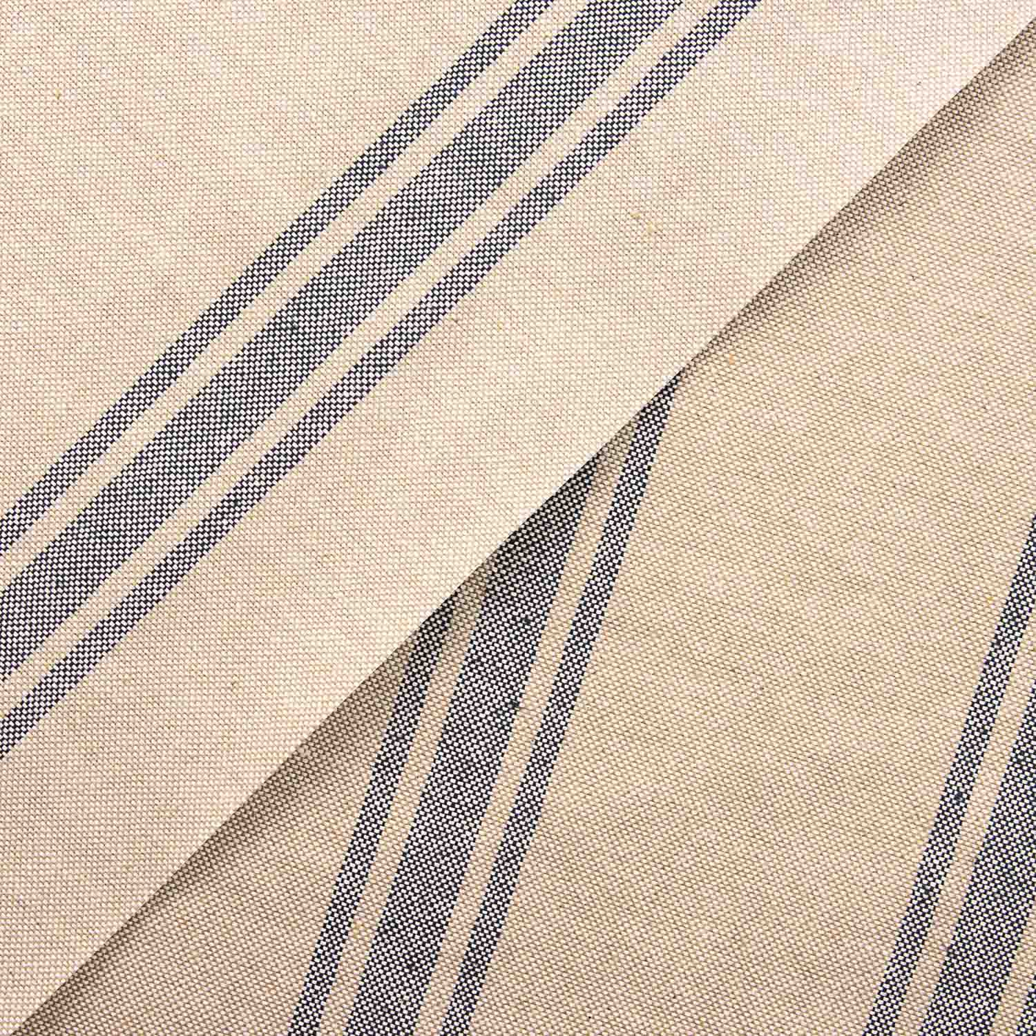Resin-coated, stain-resistant, blue stripes on natural background - Ribes y Casals