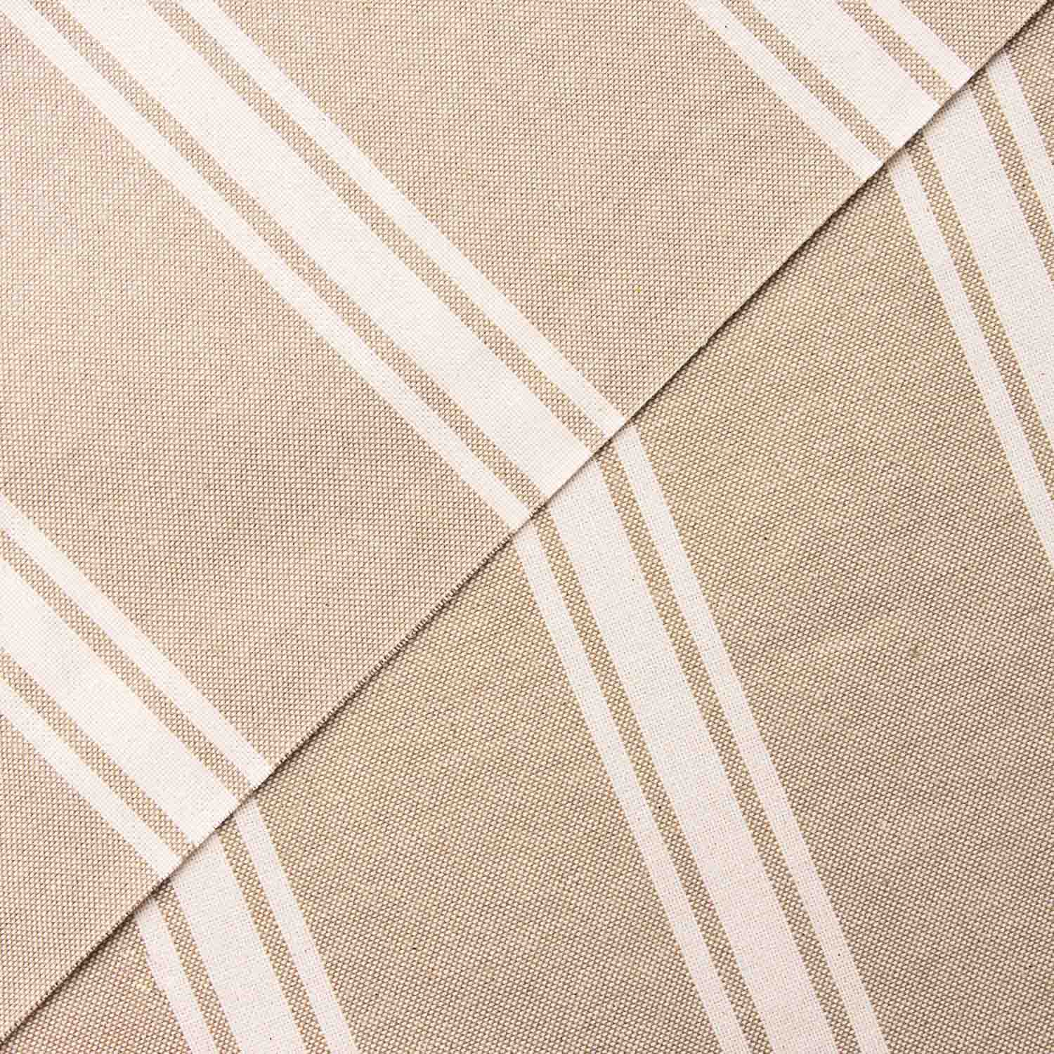 Resin-coated, stain-resistant, beige and white stripes - Ribes y Casals