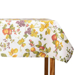 White Vintage Fruit-Print Linen Tablecloth - Ribes y Casals
