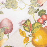 White Vintage Fruit-Print Linen Tablecloth - Ribes y Casals