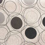 Grey and Black Geometric Circles Resin-Coated Tablecloth - Ribes y Casals