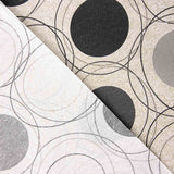 Grey and Black Geometric Circles Resin-Coated Tablecloth - Ribes y Casals