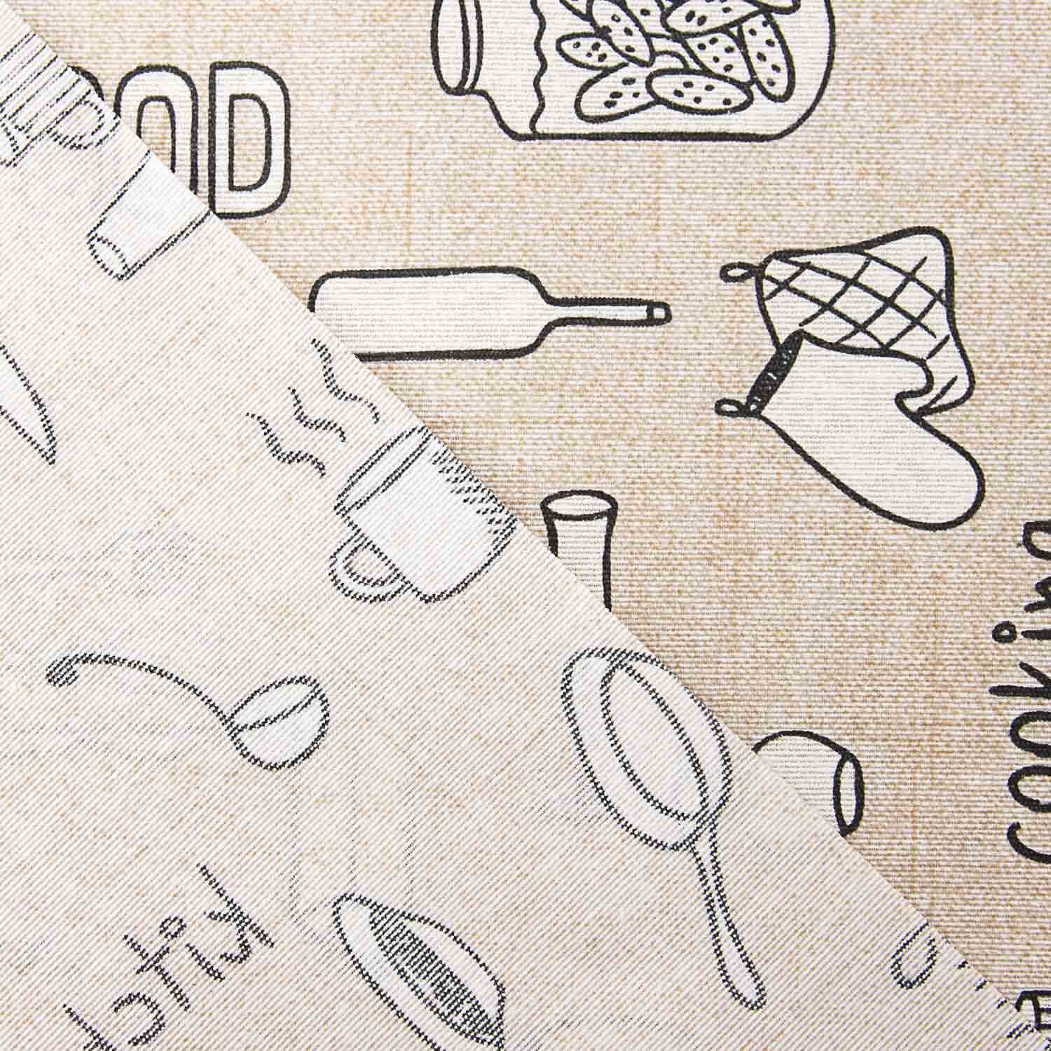 Resin-coated Kitchen Tablecloth Food Illustrated - Ribes y Casals