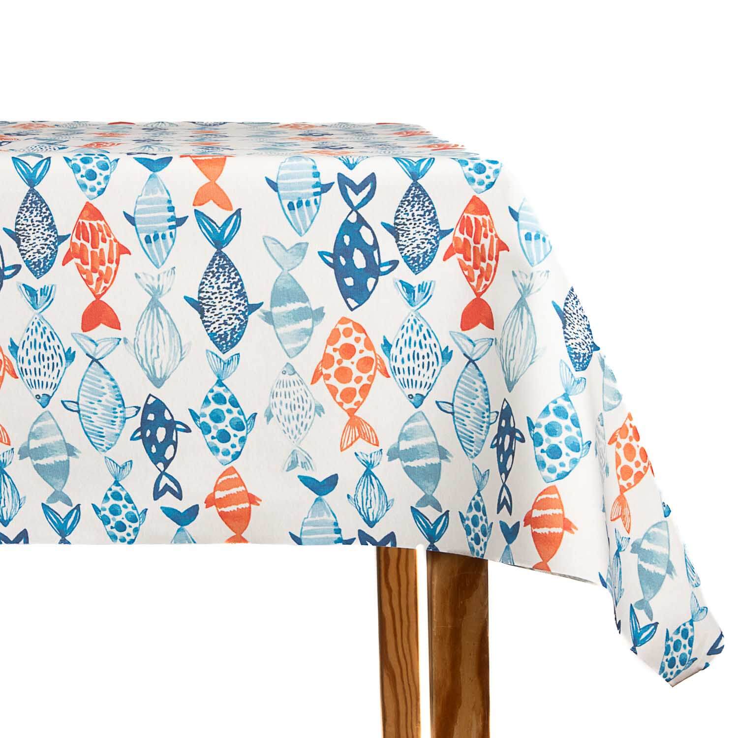 Resin-coated Mediterranean Fish Tablecloth - Ribes y Casals