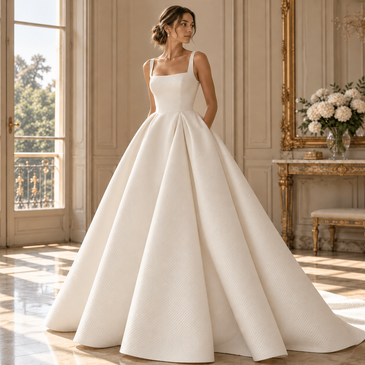 Ivory Mikado Jacquard with Embossed Raised Texture - Ribes y Casals