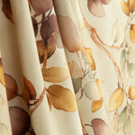 Cotton canvas with autumn leaves, beige - Ribes y Casals