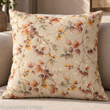 Cotton canvas with autumn leaves, beige - Ribes y Casals