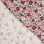 Viscose Twill with Pink and Burgundy Floral Print - Ribes y Casals