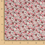 Viscose Twill with Pink and Burgundy Floral Print - Ribes y Casals