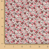 Viscose Twill with Pink and Burgundy Floral Print - Ribes y Casals