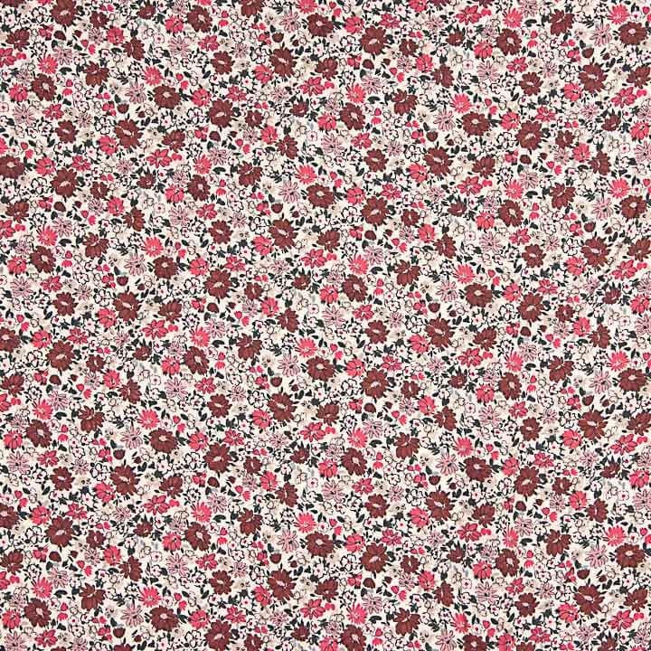 Viscose Twill with Pink and Burgundy Floral Print - Ribes y Casals