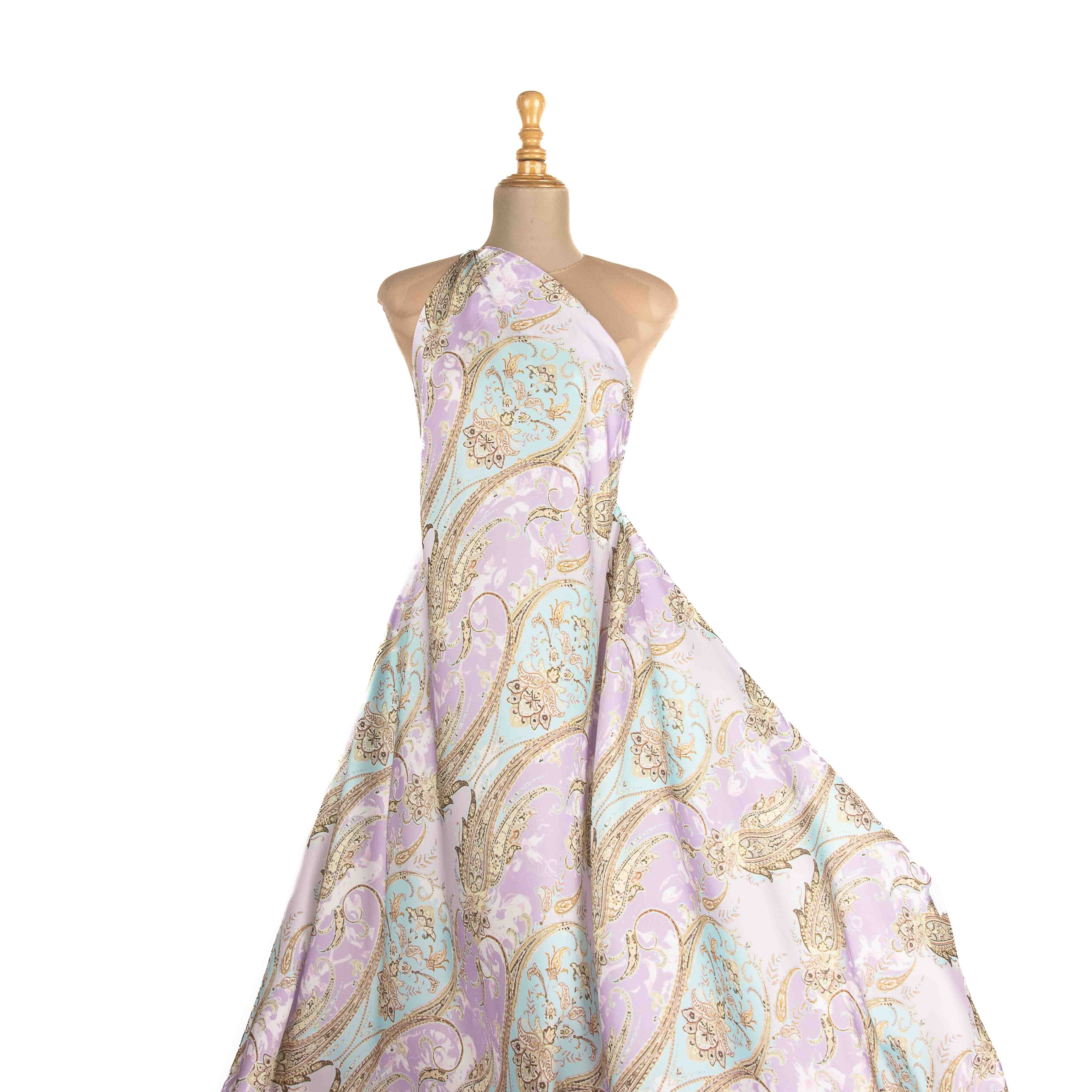 Lavender Cashmere print satin - Ribes y Casals