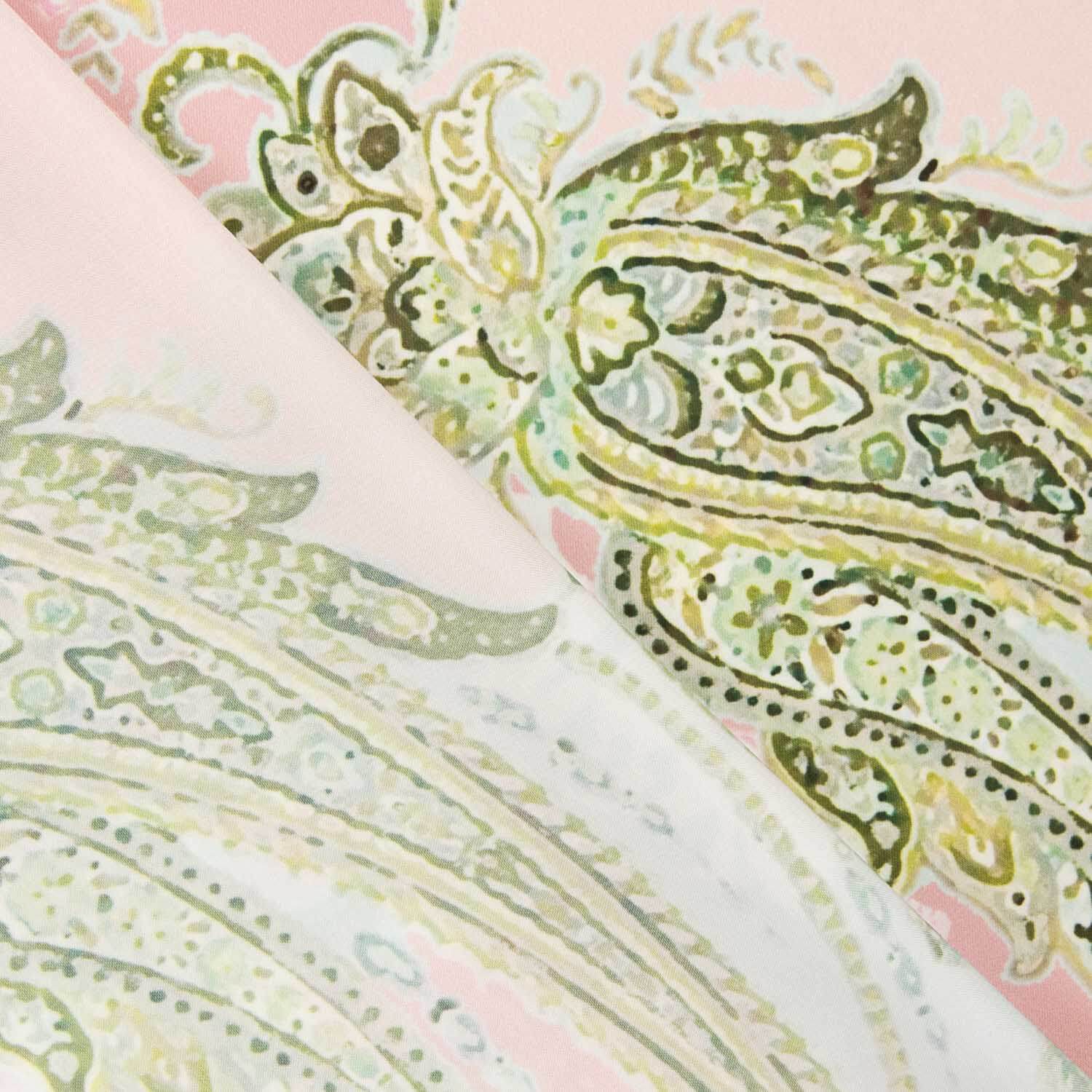 Pink Paisley print satin - Ribes y Casals