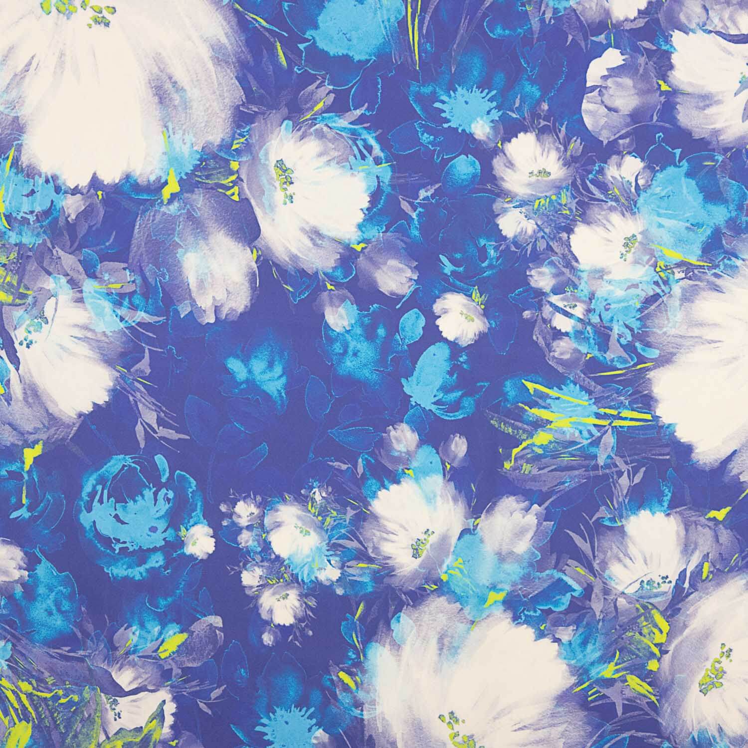 Blue Riga printed satin - Ribes y Casals