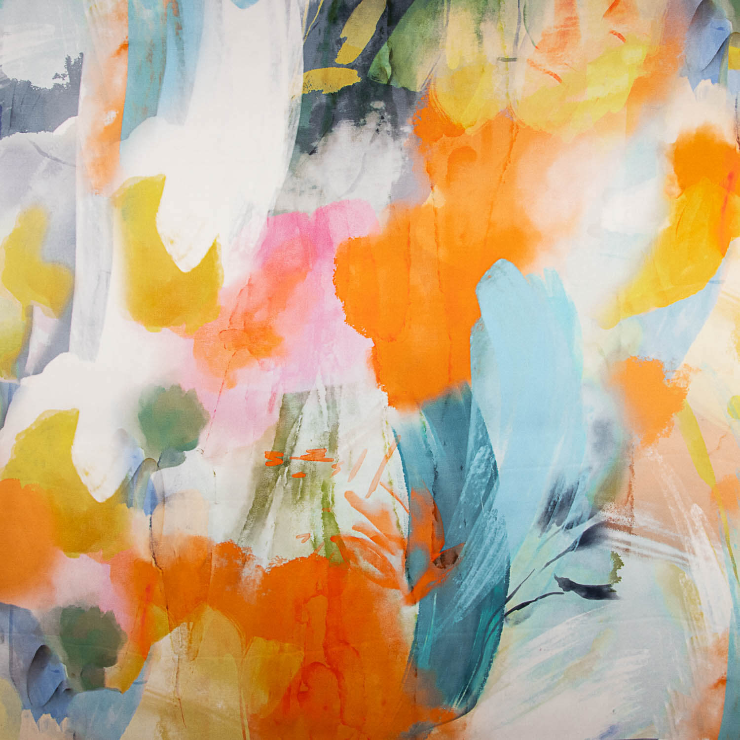 Natural Silk Satin Abstract Art - Ribes y Casals