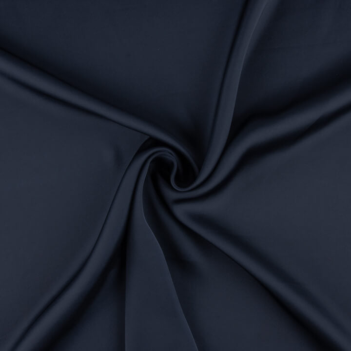 Fine Navy Blue Polyester Satin - Ribes y Casals