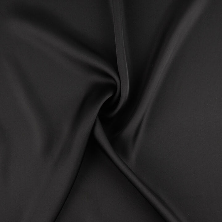 Fine Black Polyester Satin - Ribes y Casals