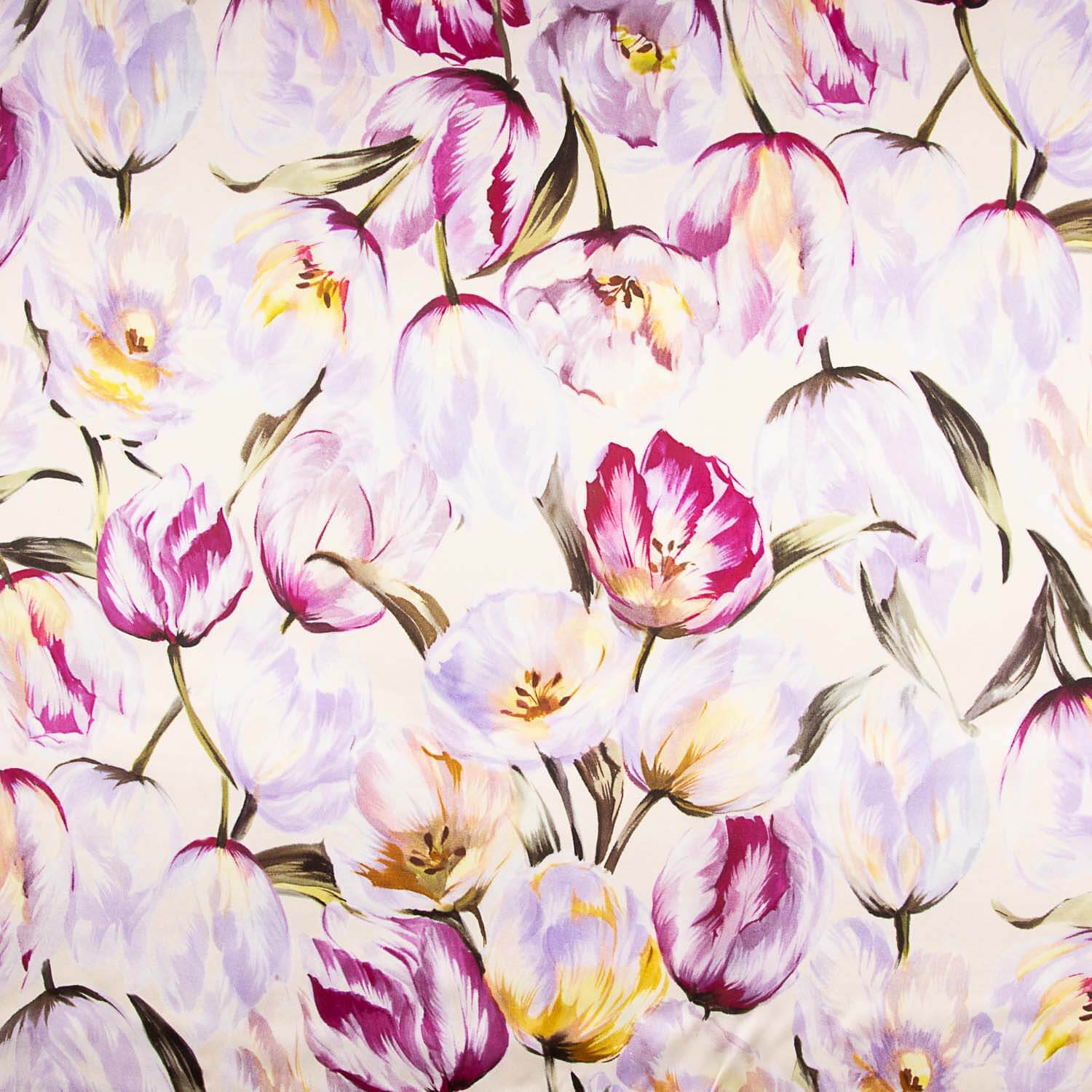 Natural Silk Satin Romantic Garden - Ribes y Casals