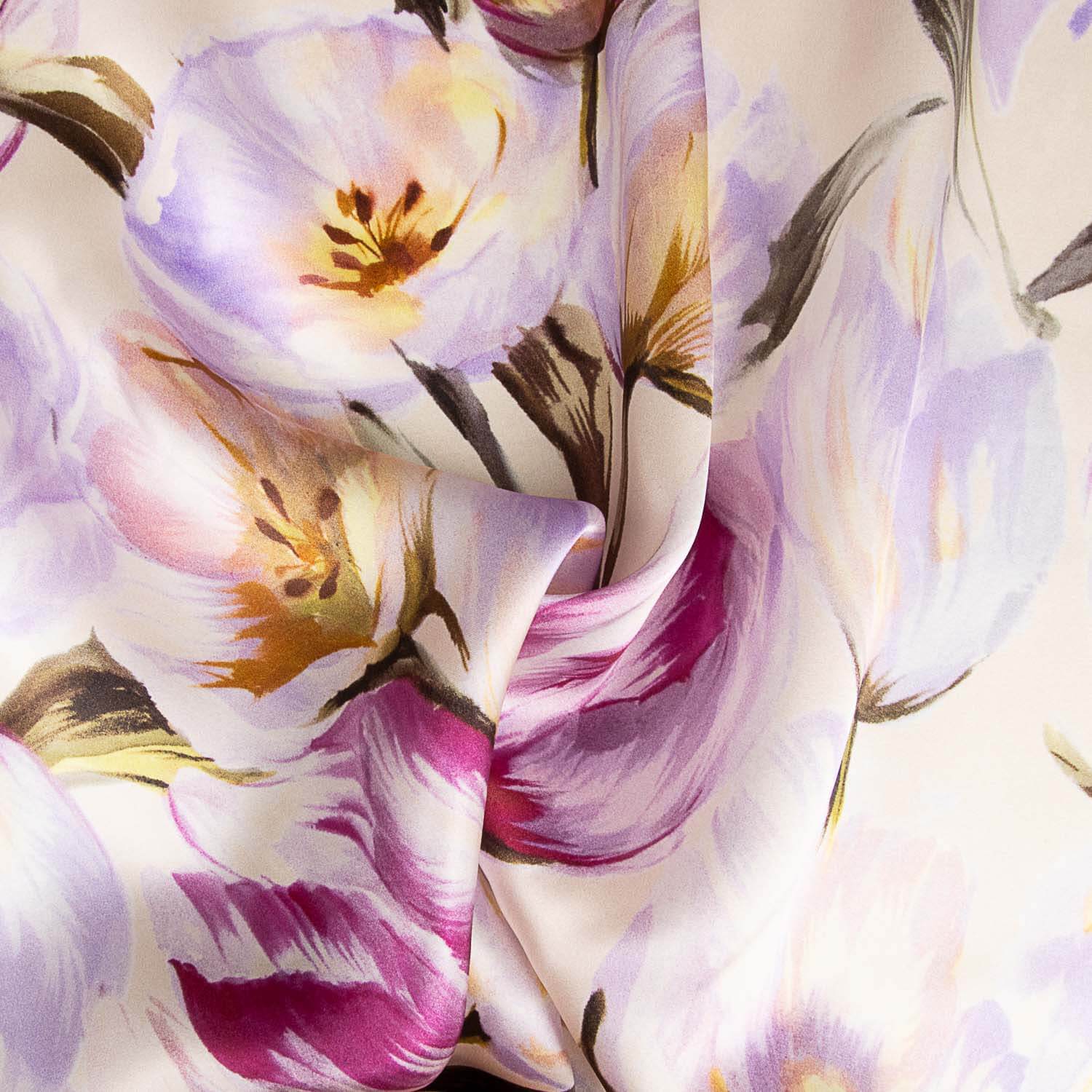 Natural Silk Satin Romantic Garden - Ribes y Casals