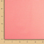 Fluorescent Coral Mini Checks Poplin - Ribes y Casals
